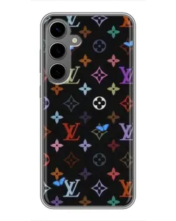 Чехол для Samsung Galaxy S24 Plus с картинкой «Цветная монограмма LV»