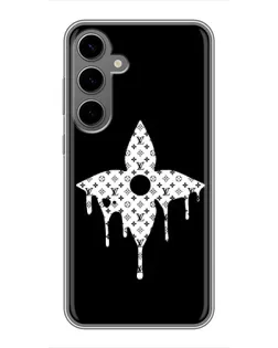 Чехол для Samsung Galaxy S24 Plus с картинкой «Цветочная монограмма»