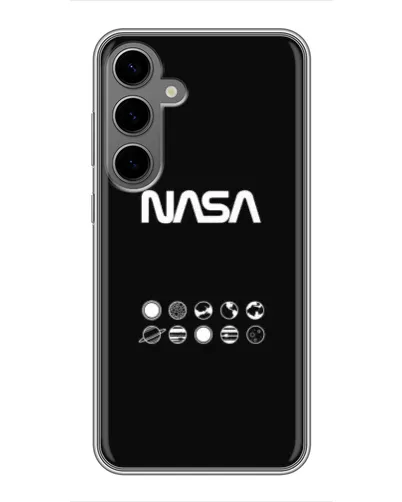 Чехол для Samsung Galaxy S24 Plus с картинкой «NASA — технический принт»