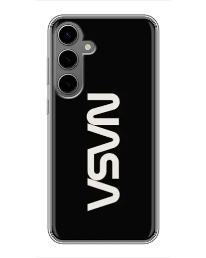 Чехол для Samsung Galaxy S24 Plus с картинкой «NASA — вертикальный логотип»