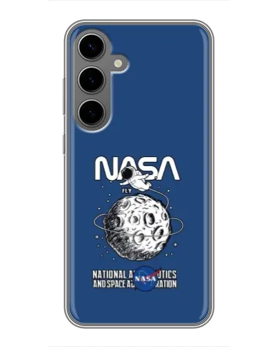 Чехол для Samsung Galaxy S24 Plus с картинкой «NASA — лунная миссия»