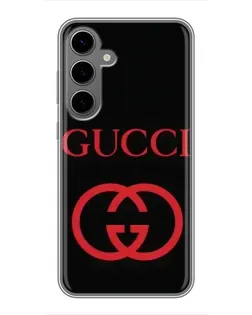 Чехол для Samsung Galaxy S24 Plus с картинкой «Gucci — красный логотип»