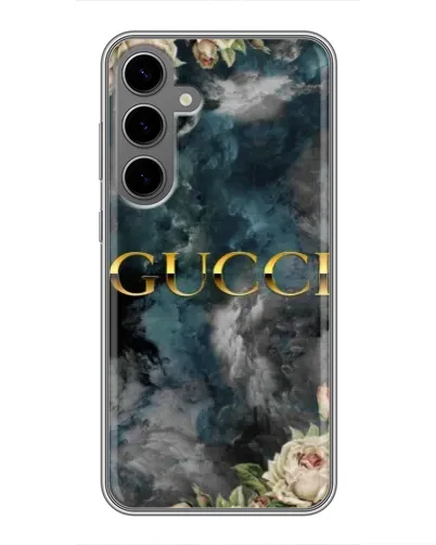 Чехол для Samsung Galaxy S24 Plus с картинкой «Абстрактные цветы Gucci»