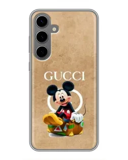 Чехол для Samsung Galaxy S24 Plus с картинкой «Микки Маус Gucci — крафт»