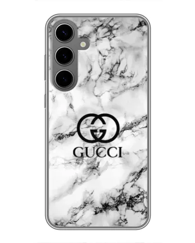 Чехол для Samsung Galaxy S24 Plus с картинкой «Gucci — мраморный шик»