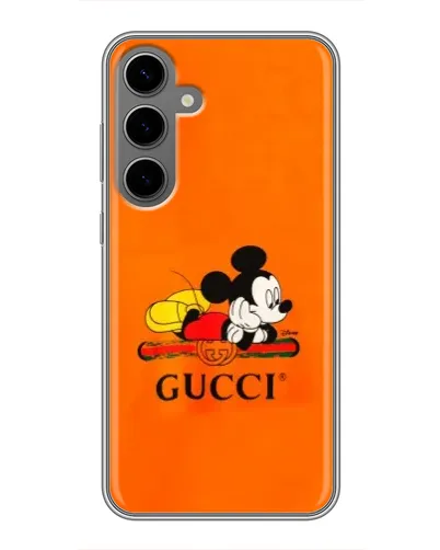 Чехол для Samsung Galaxy S24 Plus с картинкой «Микки Маус Gucci — оранж» Чехол для Samsung Galaxy S24 Plus с картинкой «Микки Маус Gucci — оранж»