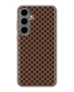 Чехол для Samsung Galaxy S24 Plus с картинкой «Gucci — шоколадная сетка»