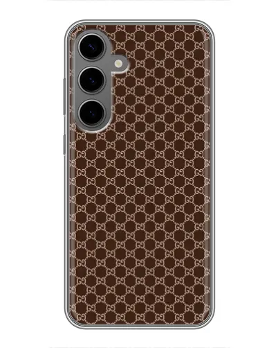 Чехол для Samsung Galaxy S24 Plus с картинкой «Gucci — шоколадная сетка» Чехол для Samsung Galaxy S24 Plus с картинкой «Gucci — шоколадная сетка»