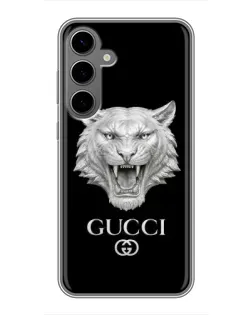 Чехол для Samsung Galaxy S24 Plus с картинкой «Gucci — серебряный лев»