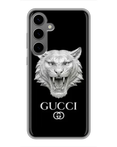 Чехол для Samsung Galaxy S24 Plus с картинкой «Gucci — серебряный лев» Чехол для Samsung Galaxy S24 Plus с картинкой «Gucci — серебряный лев»