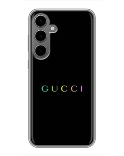 Чехол для Samsung Galaxy S24 Plus с картинкой «Gucci — неоновый минимализм»