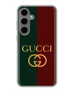 Чехол для Samsung Galaxy S24 Plus с картинкой «Gucci — темно-зеленый градиент»
