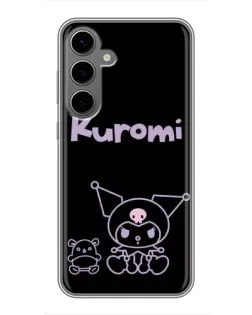 Чехол для Samsung Galaxy S24 Plus с картинкой «Kuromi — черный минимализм»