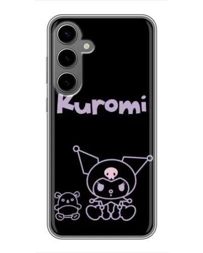 Чехол для Samsung Galaxy S24 Plus с картинкой «Kuromi — черный минимализм» Чехол для Samsung Galaxy S24 Plus с картинкой «Kuromi — черный минимализм»