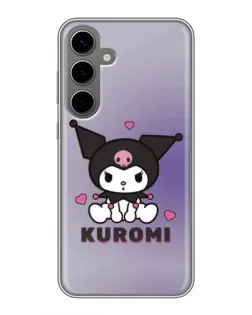 Чехол для Samsung Galaxy S24 Plus с картинкой «Kuromi — фиолетовый арт»