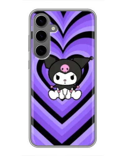 Чехол для Samsung Galaxy S24 Plus с картинкой «Kuromi и фиолетовые сердца» Чехол для Samsung Galaxy S24 Plus с картинкой «Kuromi и фиолетовые сердца»