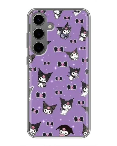 Чехол для Samsung Galaxy S24 Plus с картинкой «Kuromi — паттерн» Чехол для Samsung Galaxy S24 Plus с картинкой «Kuromi — паттерн»