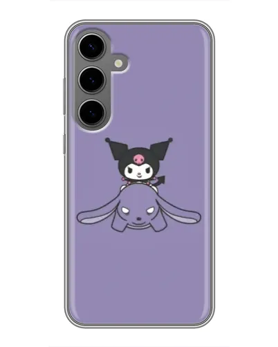 Чехол для Samsung Galaxy S24 Plus с картинкой «Kuromi на лиловом фоне» Чехол для Samsung Galaxy S24 Plus с картинкой «Kuromi на лиловом фоне»