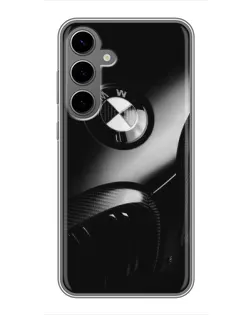 Чехол для Samsung Galaxy S24 Plus с картинкой «Эмблема BMW — макро»
