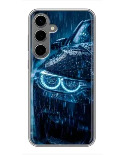 Чехол для Samsung Galaxy S24 Plus с картинкой «BMW под дождем»