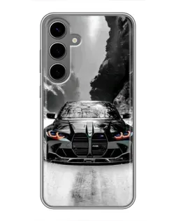 Чехол для Samsung Galaxy S24 Plus с картинкой «BMW — акварельный дрифт»