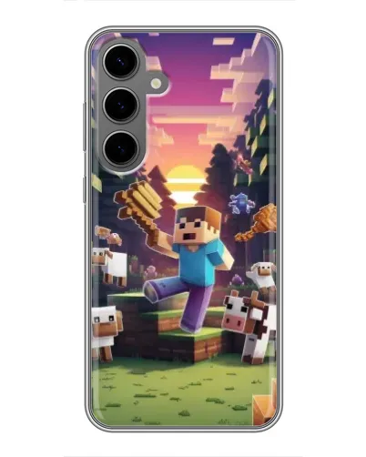 Чехол для Samsung Galaxy S24 Plus с картинкой «Стив на ферме» Чехол для Samsung Galaxy S24 Plus с картинкой «Стив на ферме»