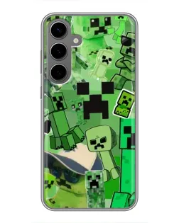 Чехол для Samsung Galaxy S24 Plus с картинкой «Криперы Minecraft»