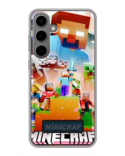 Чехол для Samsung Galaxy S24 Plus с картинкой «Minecraft герои игры» Чехол для Samsung Galaxy S24 Plus с картинкой «Minecraft герои игры»