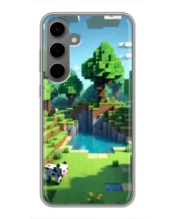 Чехол для Samsung Galaxy S24 Plus с картинкой «Minecraft летний день»