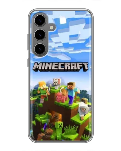 Чехол для Samsung Galaxy S24 Plus с картинкой «Minecraft классический мир» Чехол для Samsung Galaxy S24 Plus с картинкой «Minecraft классический мир»