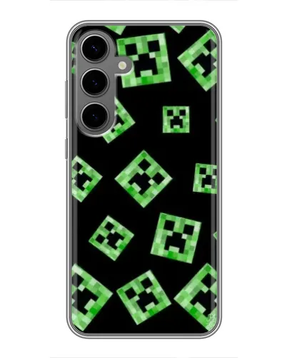 Чехол для Samsung Galaxy S24 Plus с картинкой «Паттерн с криперами» Чехол для Samsung Galaxy S24 Plus с картинкой «Паттерн с криперами»