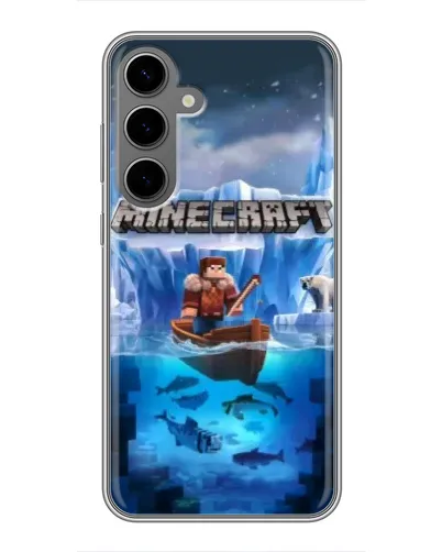 Чехол для Samsung Galaxy S24 Plus с картинкой «Minecraft ледяной мир» Чехол для Samsung Galaxy S24 Plus с картинкой «Minecraft ледяной мир»