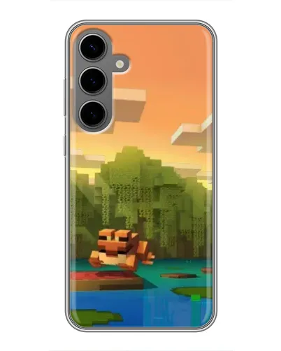 Чехол для Samsung Galaxy S24 Plus с картинкой «Майнкрафт закат солнца» Чехол для Samsung Galaxy S24 Plus с картинкой «Майнкрафт закат солнца»