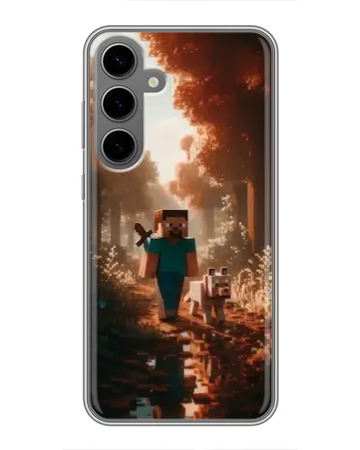 Чехол для Samsung Galaxy S24 Plus с картинкой «Стив в лесу» Чехол для Samsung Galaxy S24 Plus с картинкой «Стив в лесу»
