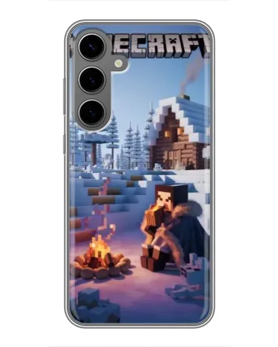 Чехол для Samsung Galaxy S24 Plus с картинкой «Зимний Minecraft» Чехол для Samsung Galaxy S24 Plus с картинкой «Зимний Minecraft»