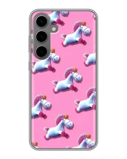 Чохол для Samsung Galaxy S24 Plus з картинкою «Єдинороги на рожевому» Чохол для Samsung Galaxy S24 Plus з картинкою «Єдинороги на рожевому»