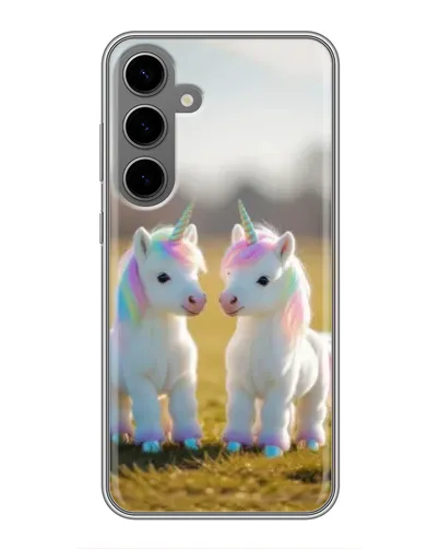 Чехол для Samsung Galaxy S24 Plus с картинкой «Пара единорогов» Чехол для Samsung Galaxy S24 Plus с картинкой «Пара единорогов»