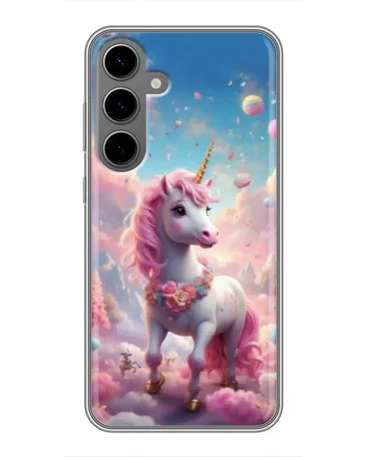 Чехол для Samsung Galaxy S24 Plus с картинкой «Единорог среди облаков» Чехол для Samsung Galaxy S24 Plus с картинкой «Единорог среди облаков»