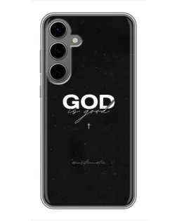 Чехол для Samsung Galaxy S24 Plus с картинкой «GOD — Бог над всем»