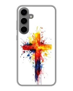 Чехол для Samsung Galaxy S24 Plus с картинкой «Акварельный крест»