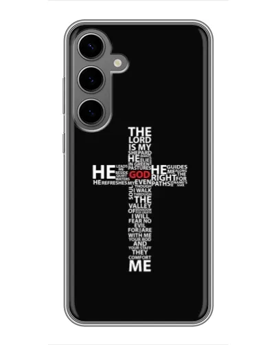Чехол для Samsung Galaxy S24 Plus с картинкой «Текстовый крест» Чехол для Samsung Galaxy S24 Plus с картинкой «Текстовый крест»