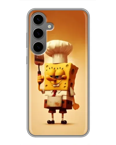Чехол для Samsung Galaxy S24 Plus с картинкой «Губка Боб повар»