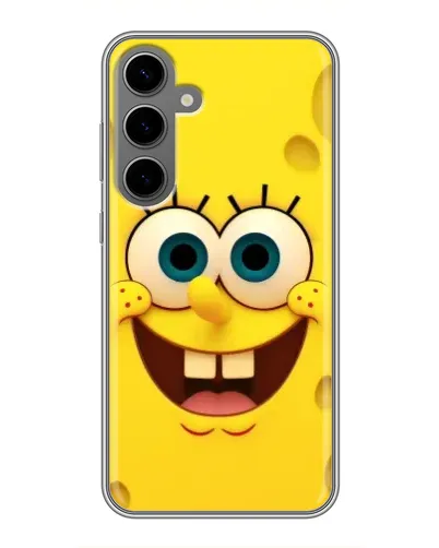 Чехол для Samsung Galaxy S24 Plus с картинкой «Губка Боб улыбка»