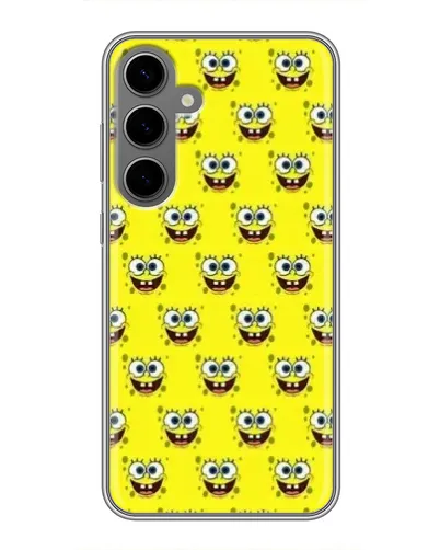 Чехол для Samsung Galaxy S24 Plus с картинкой «Паттерн Губка Боб»
