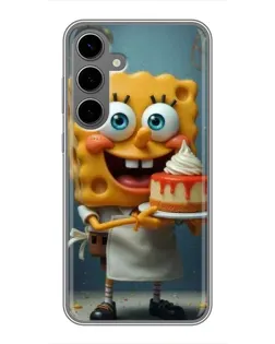 Чехол для Samsung Galaxy S24 Plus с картинкой «Повар Спанч Боб»
