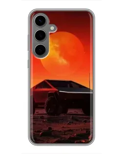Чехол для Samsung Galaxy S24 Plus с картинкой «Cybertruck на Марсе» Чехол для Samsung Galaxy S24 Plus с картинкой «Cybertruck на Марсе»