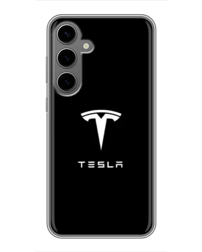 Чехол для Samsung Galaxy S24 Plus с картинкой «Tesla White Logo» Чехол для Samsung Galaxy S24 Plus с картинкой «Tesla White Logo»