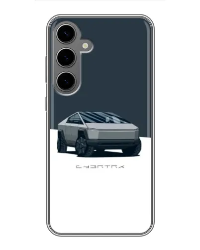 Чехол для Samsung Galaxy S24 Plus с картинкой «Серебристый Cybertruck Tesla» Чехол для Samsung Galaxy S24 Plus с картинкой «Серебристый Cybertruck Tesla»