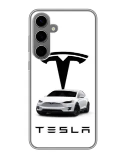Чехол для Samsung Galaxy S24 Plus с картинкой «Tesla White Style» Чехол для Samsung Galaxy S24 Plus с картинкой «Tesla White Style»