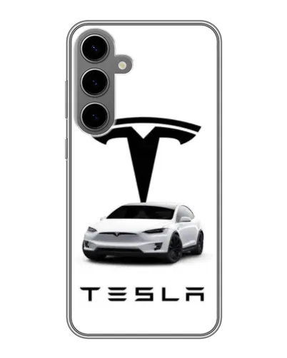 Чехол для Samsung Galaxy S24 Plus с картинкой «Tesla White Style» Чехол для Samsung Galaxy S24 Plus с картинкой «Tesla White Style»